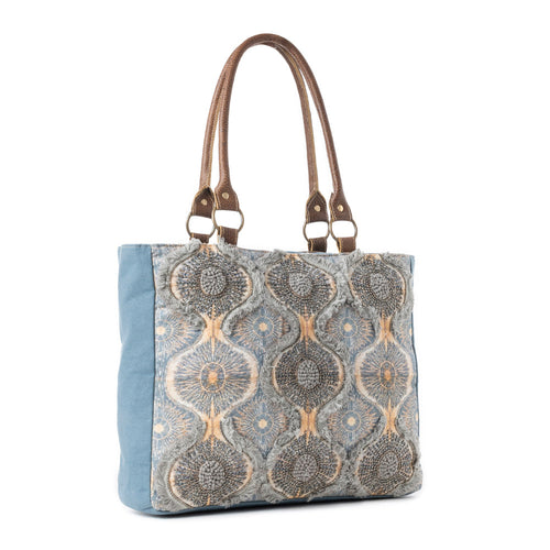 Seabound Mosaic Crossbody Bag in Faded Blue
