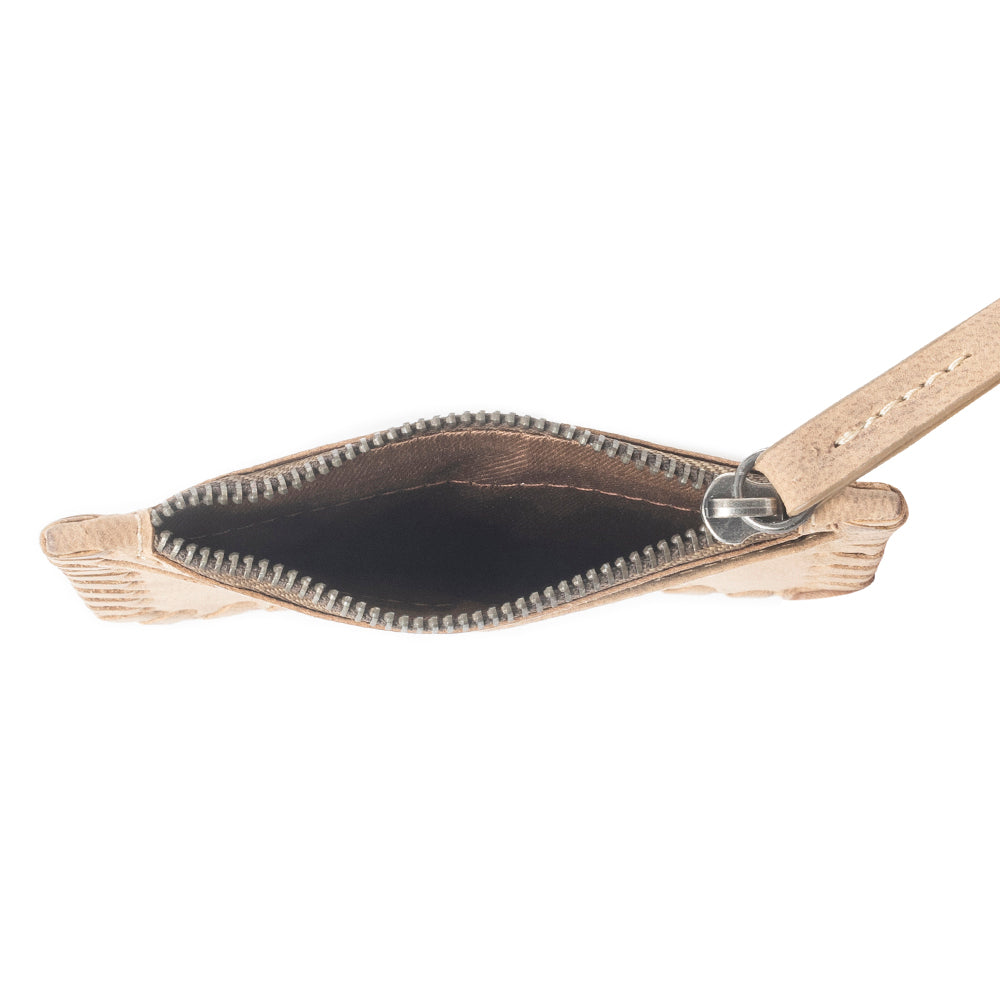 Outlander Edge Western Embroided Credit Card Holder In Beige