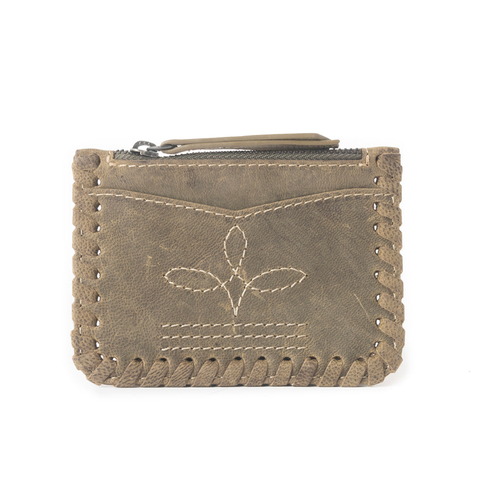 Outlander Edge Western Embroided Credit Card Holder in Brown
