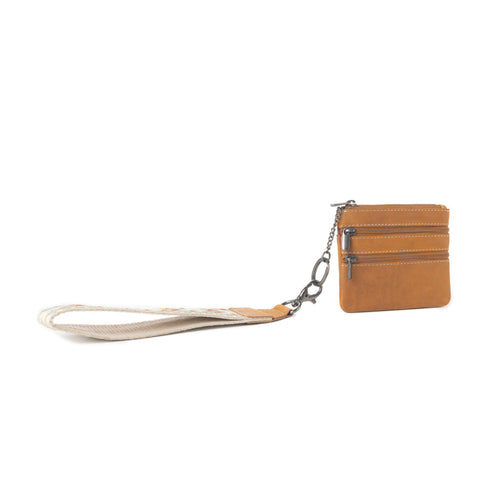 Canyon Breeze Leather Credit Card Holder in Canyon Clay