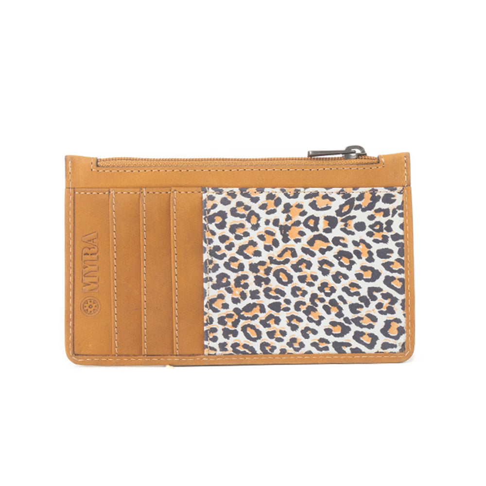 Sahara Bloom Leather Credit Card Holder in Sunset Pastels