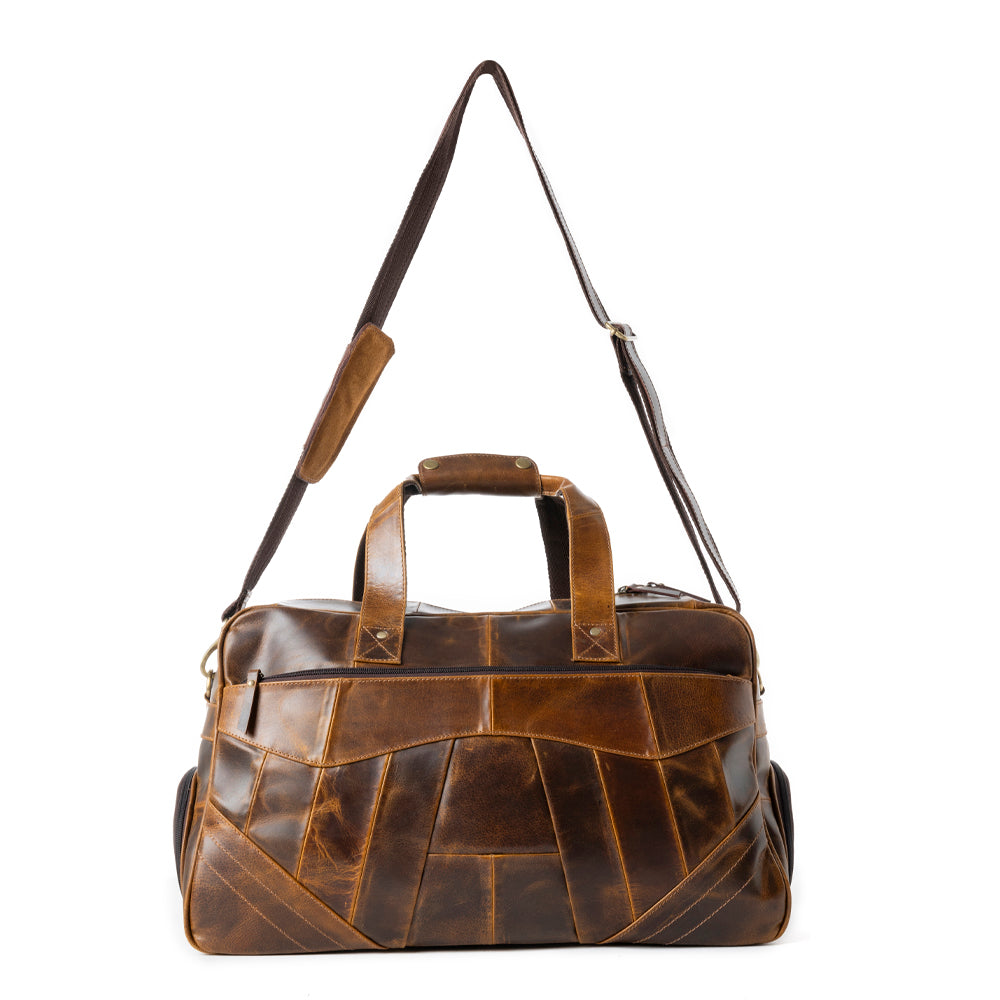 Rawhide Range Leather traveler Bag in Rodeo Tan