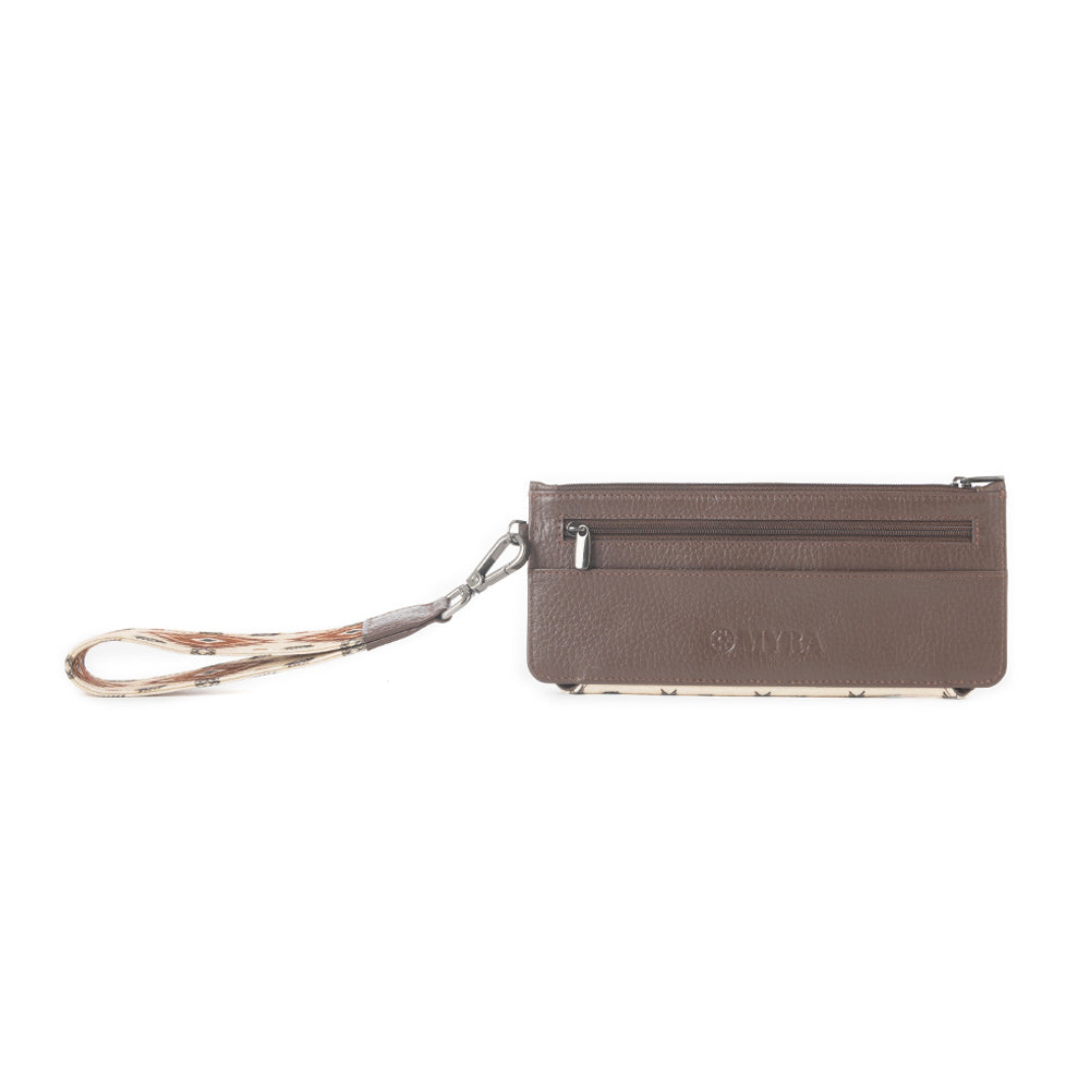 Solstice Weave Woven Wallet in Terracotta White