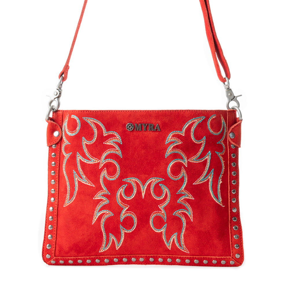 Texas Rose Western Embroidered Leather Bag Variant Combo
