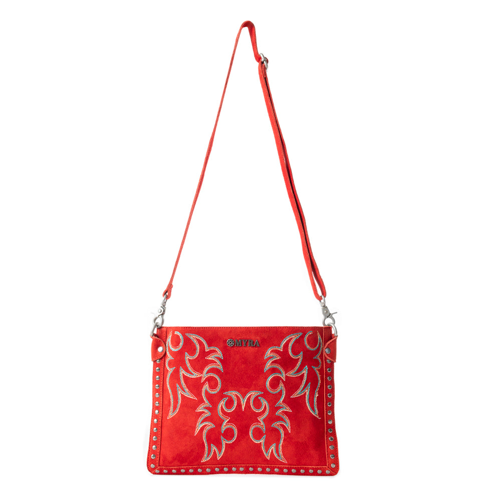 Texas Rose Western Embroidered Leather Bag Variant Combo