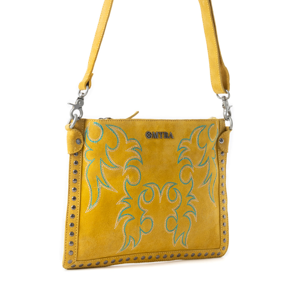 Texas Rose Western Embroidered Leather Bag Variant Combo