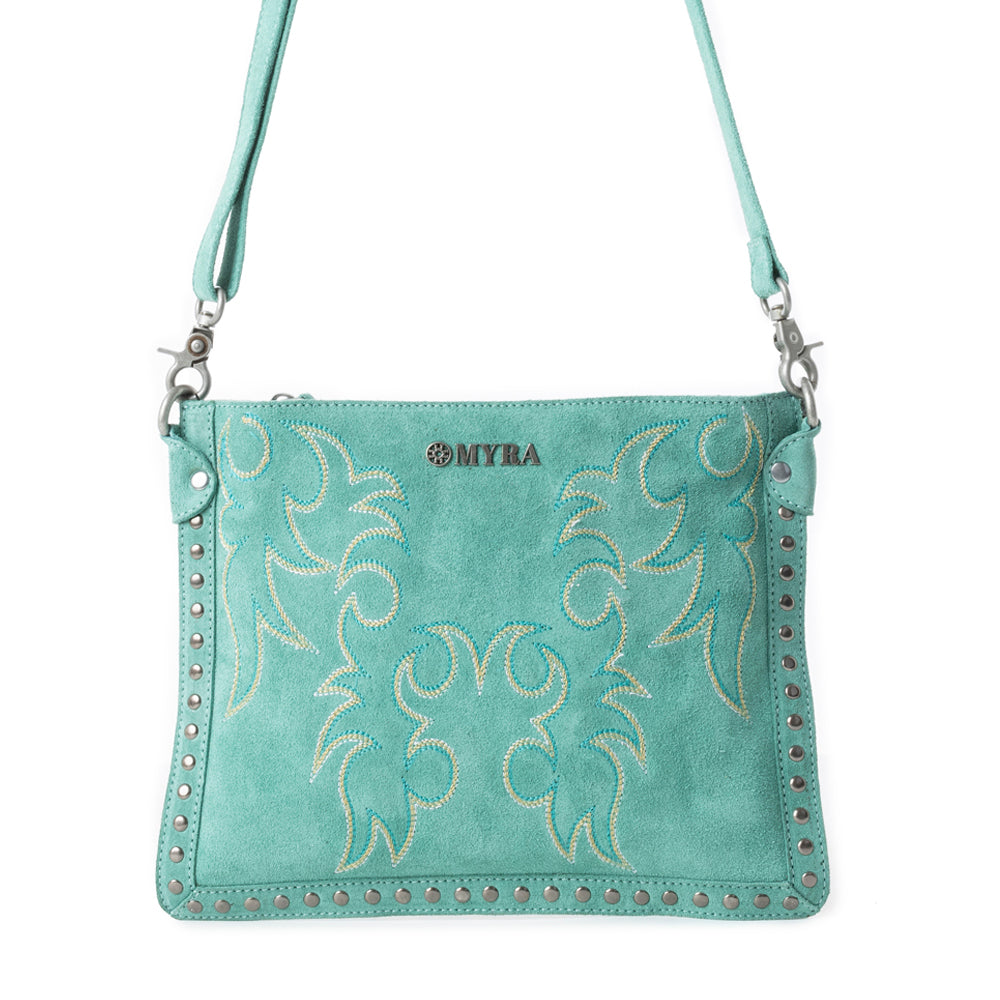 Texas Rose Western Embroidered Leather Bag Variant Combo