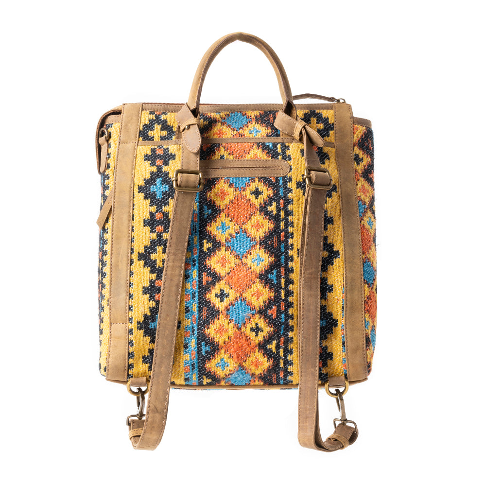 Terracotta Trails Rug Leather Backpack Variant Combo