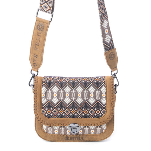 Nuevas Mosaic Crossbody Bag in Desert Brown