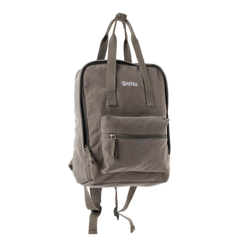 Pioneer Trek Canvas Backpack Bag in Grey