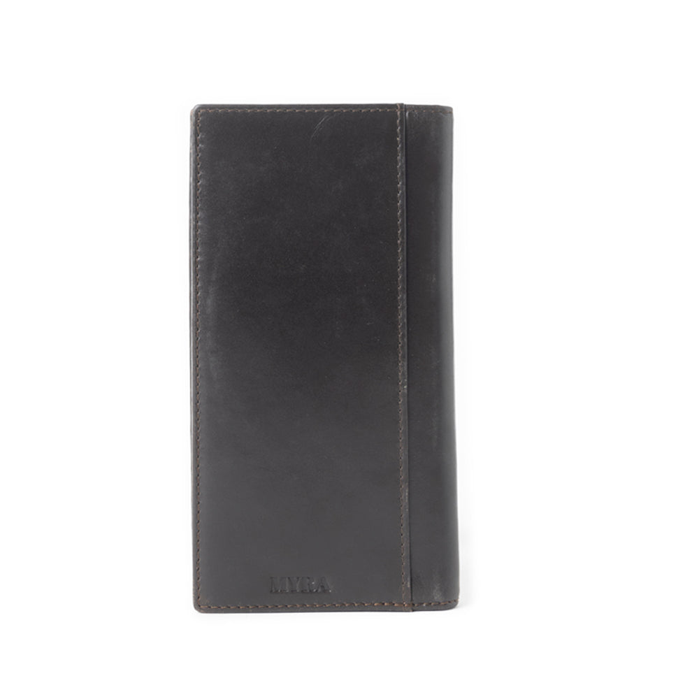 Lonehorn Hairon Leather Wallet in Charcoal Fade
