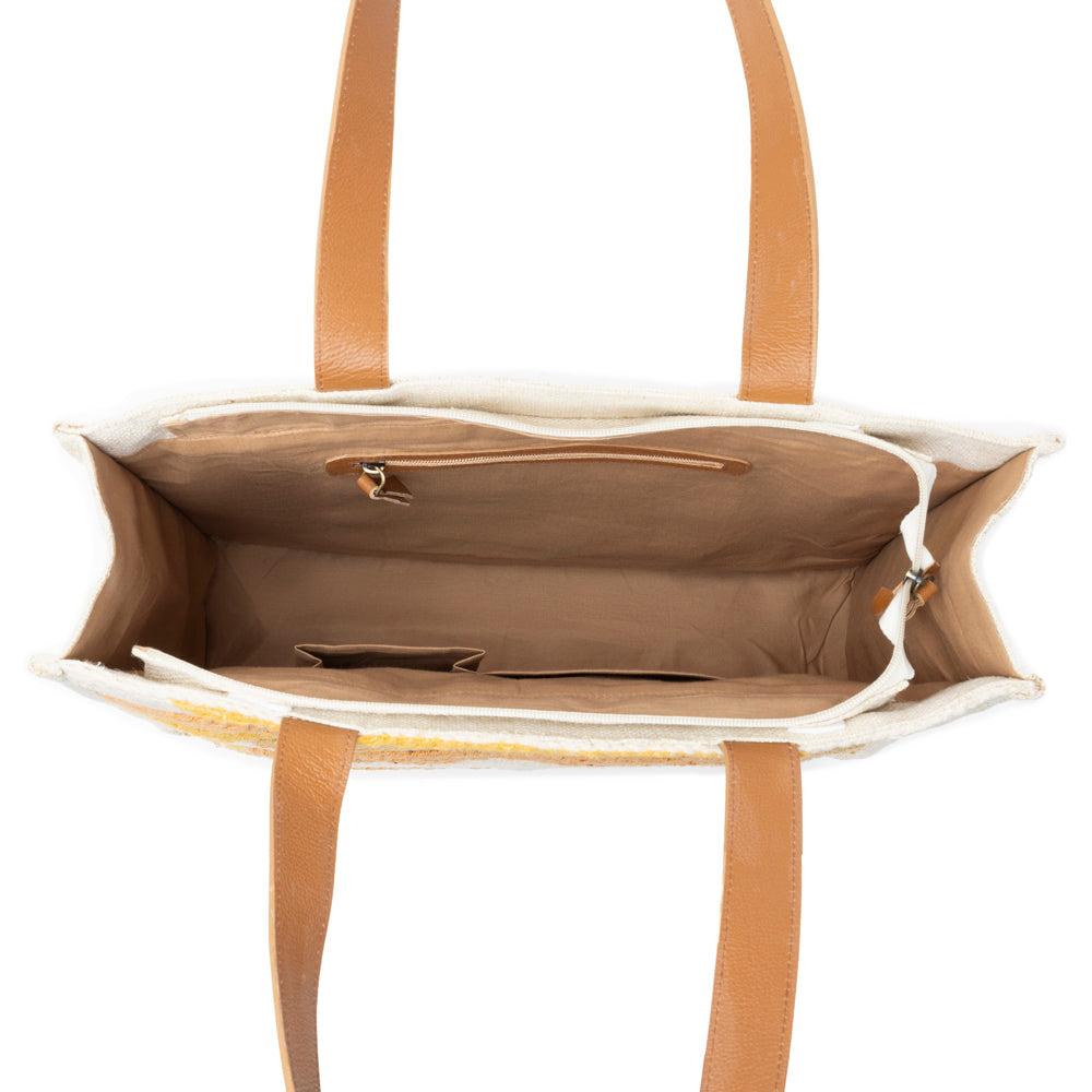 Rays on the Range Tote Bag in Dusty Caramel