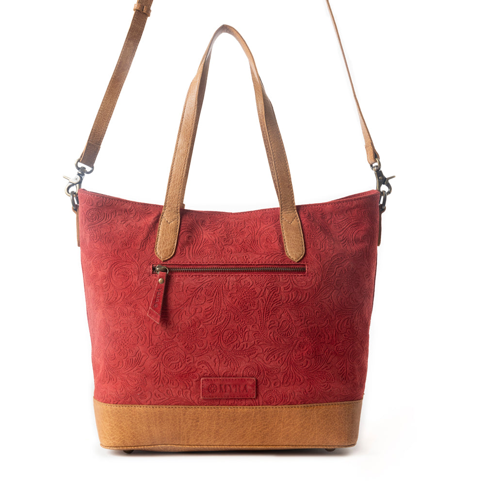 Amber Dune Leather Bag in Red