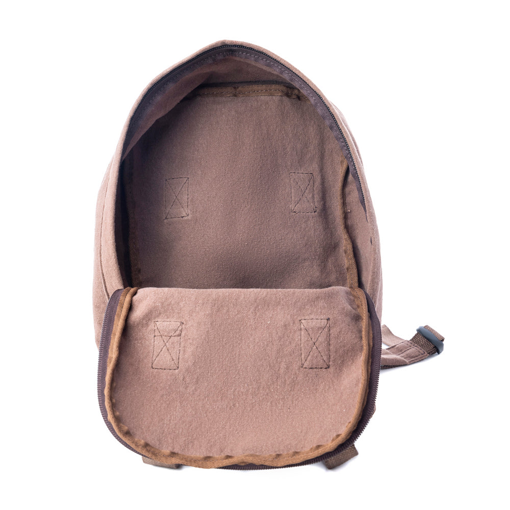 Silent Dune Cotton Backpack in Khaki Taupe