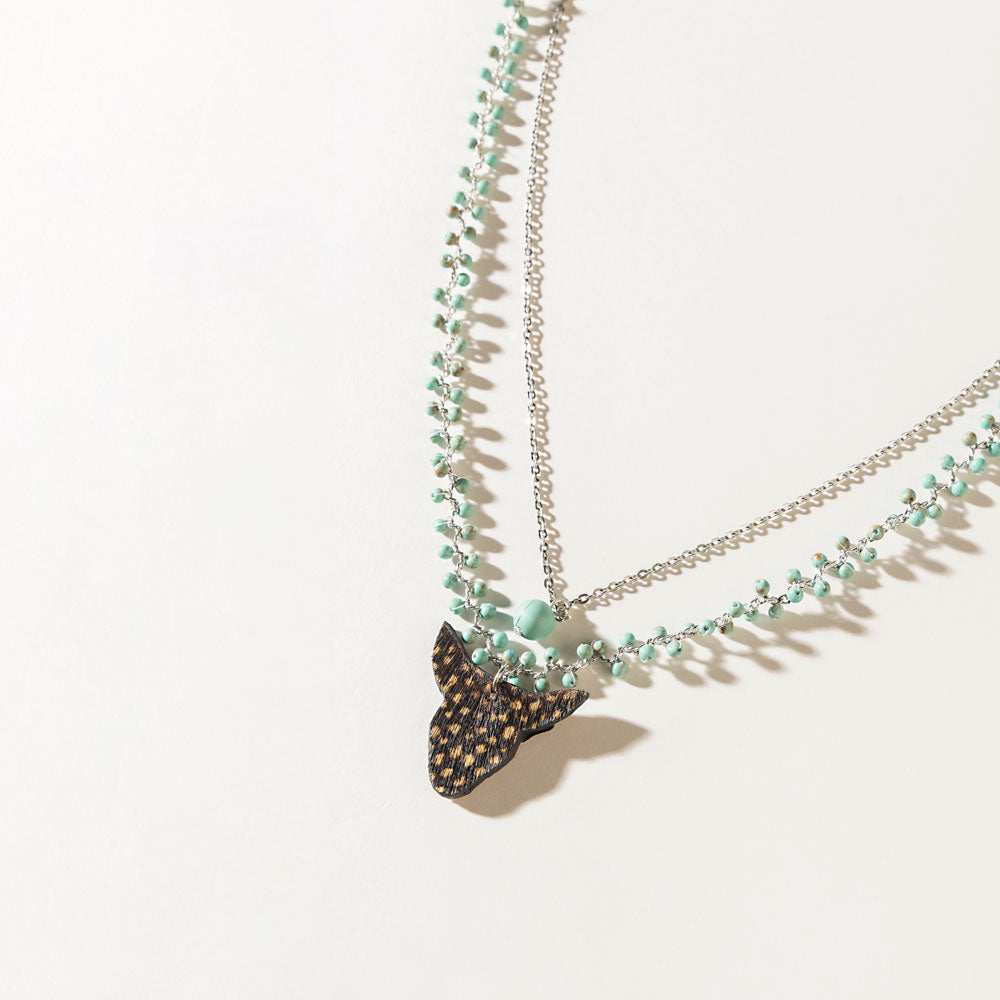 Spirit of the Plains Necklace in Moon Silver