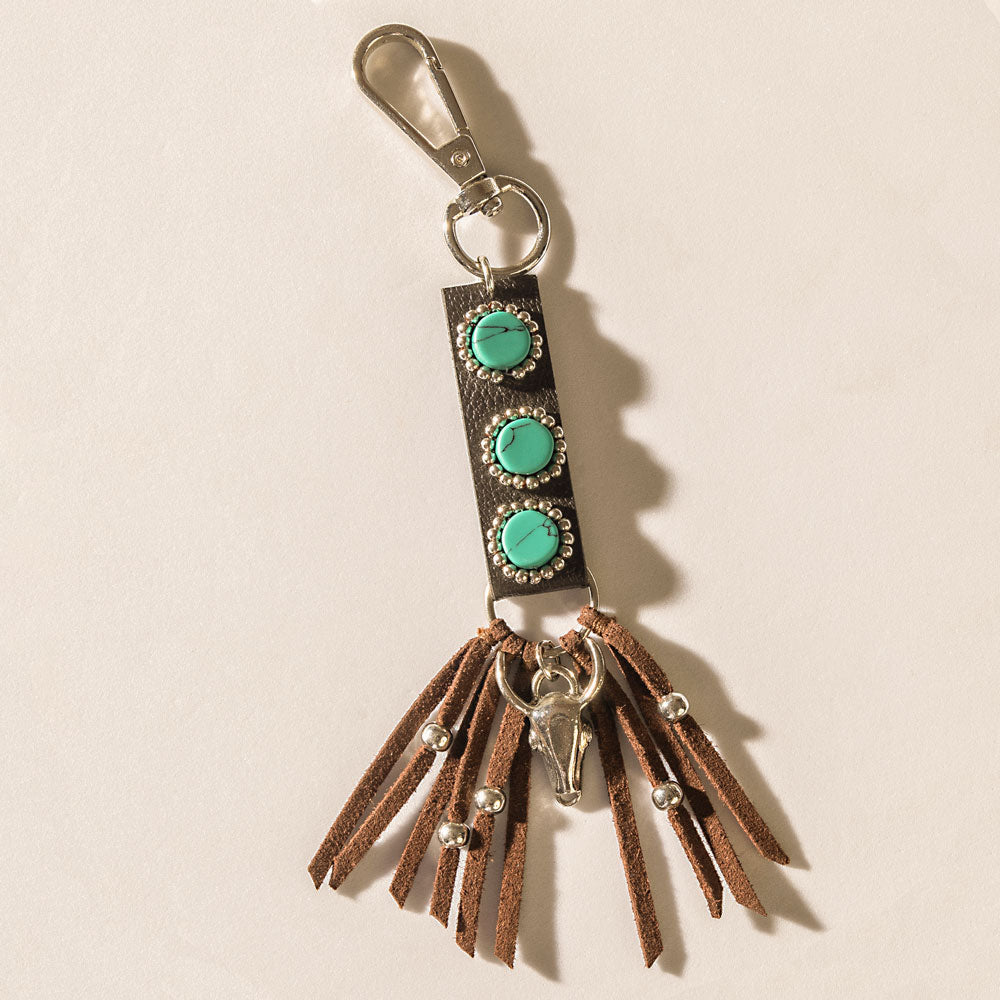 Adventurer Leather Keychain in Mocha Brown