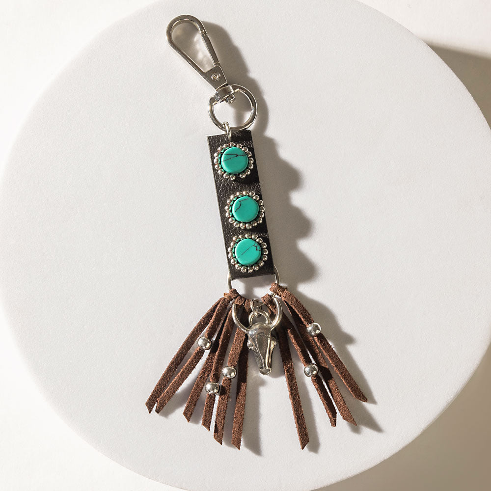 Adventurer Leather Keychain in Mocha Brown