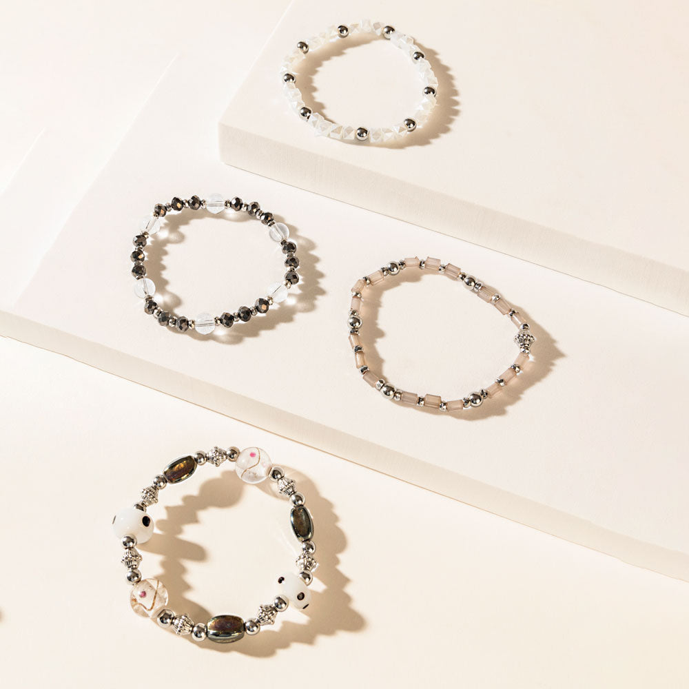 Ashen Aura Bracelet in Frost Grey