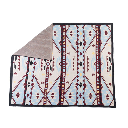 Santa Fe Sky Trails Cotton Throw in Cloud Blue