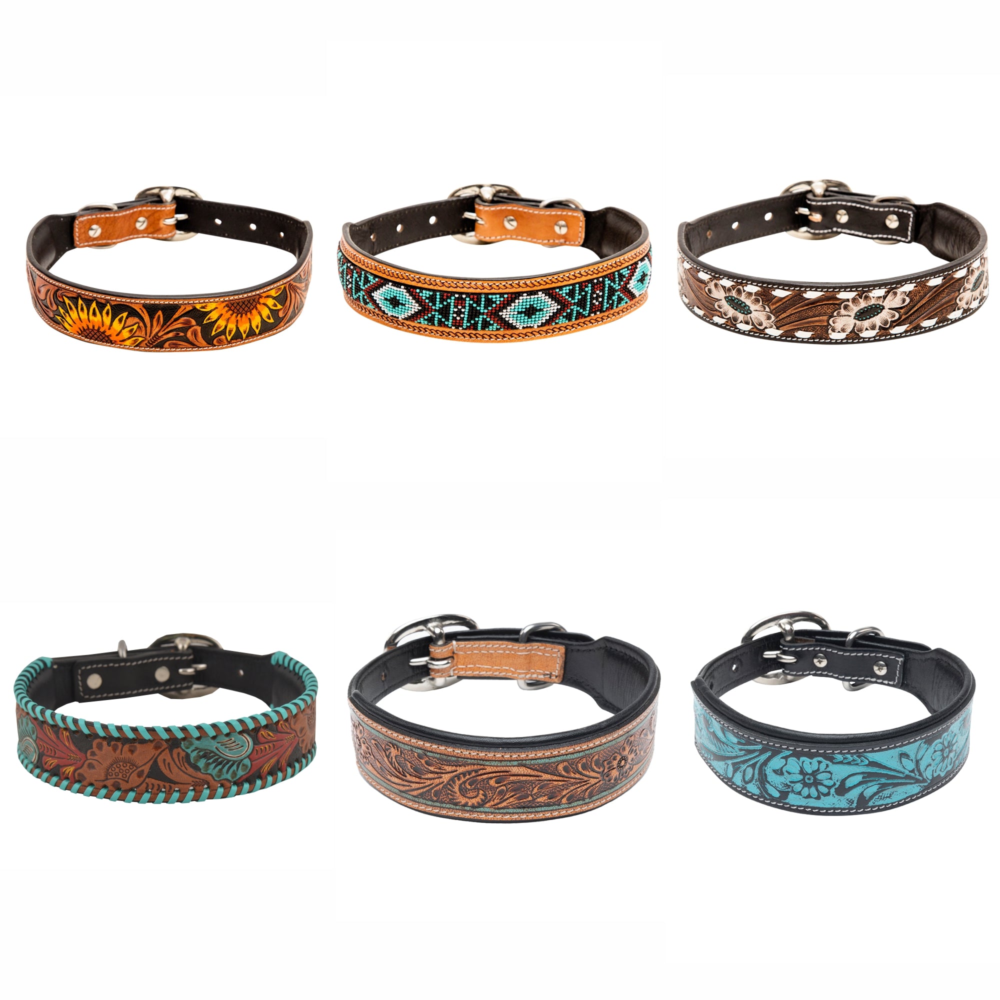 Full bloom leather best seller dog coller combo