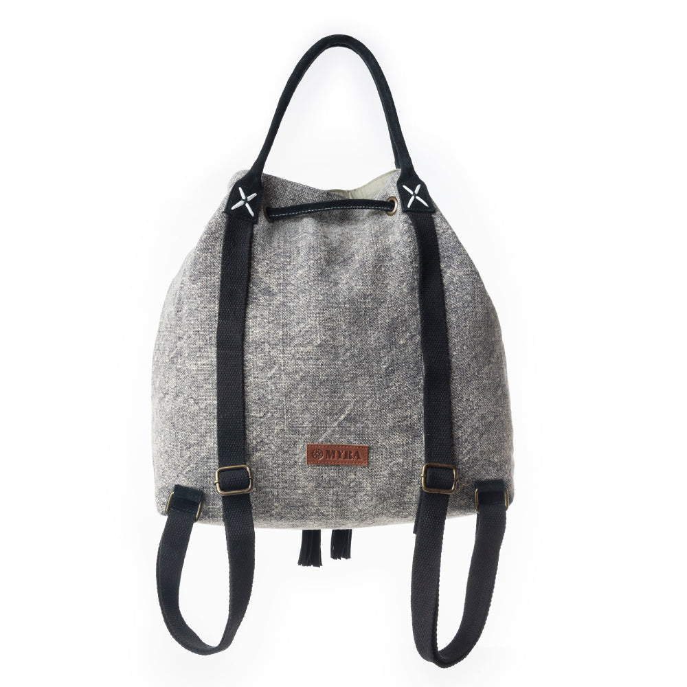 Myra Sel de Mer Bucket Backpack in Aged Grey