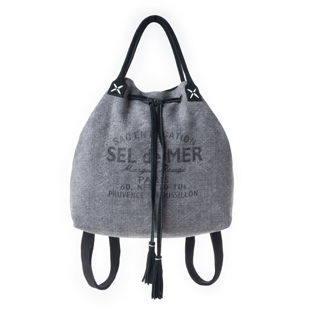 Myra Sel de Mer Bucket Backpack in Storm Grey
