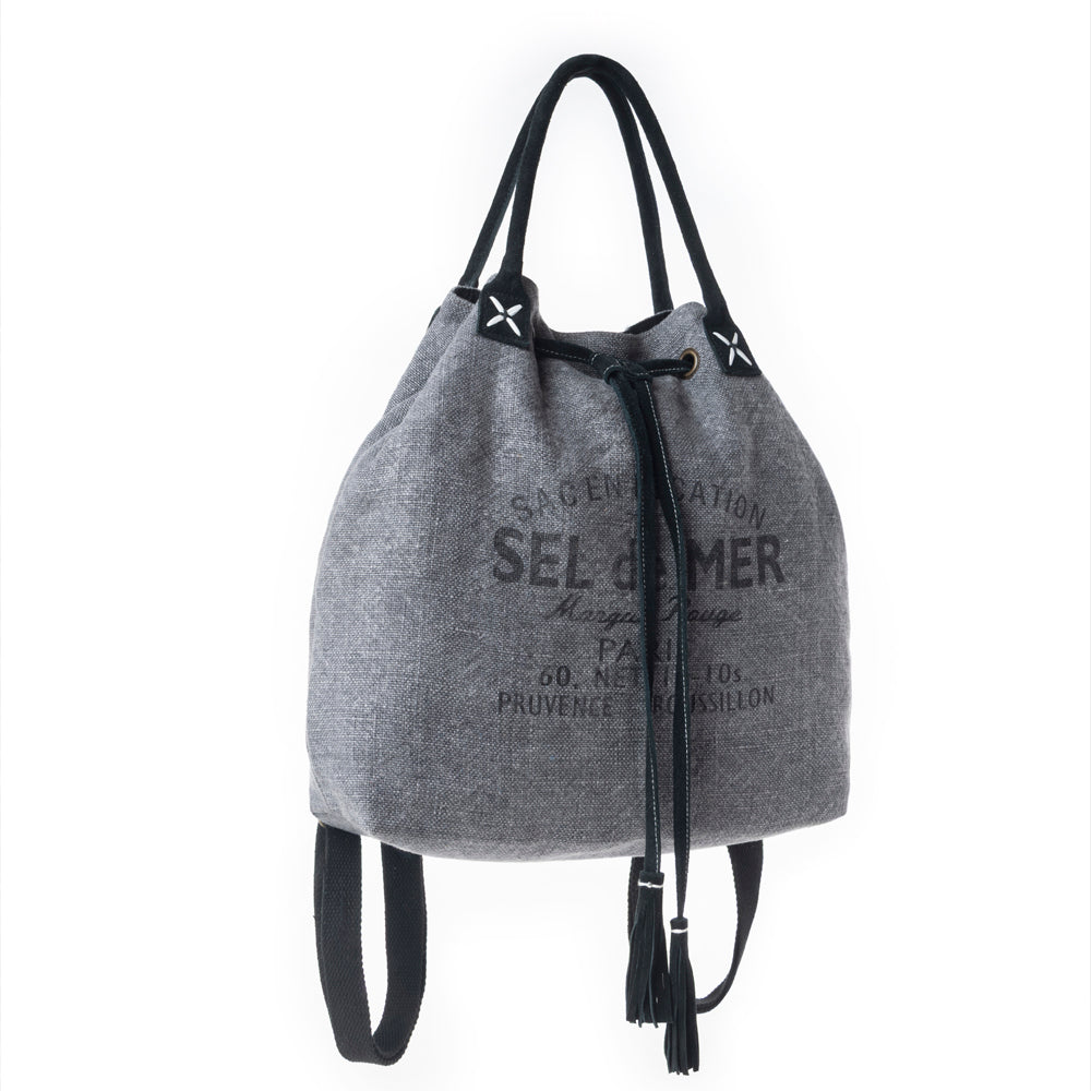 Myra Sel de Mer Bucket Backpack in Storm Grey