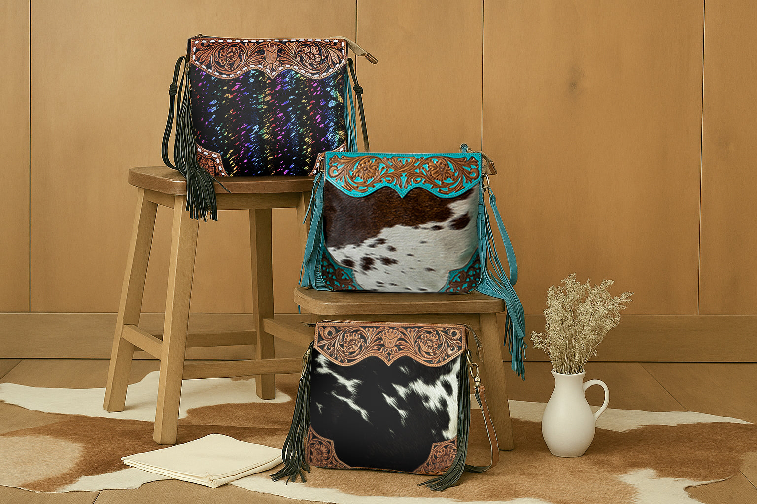 Tumbleweed Trail Fringed Hand-Tooled Bag Variant Combo