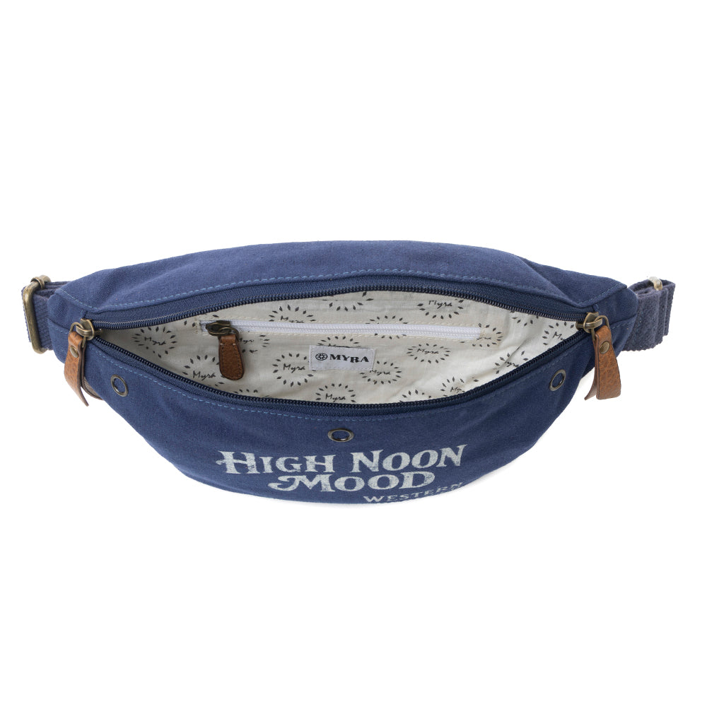 High Noon Fanny Pack for Women in navy with printed detail