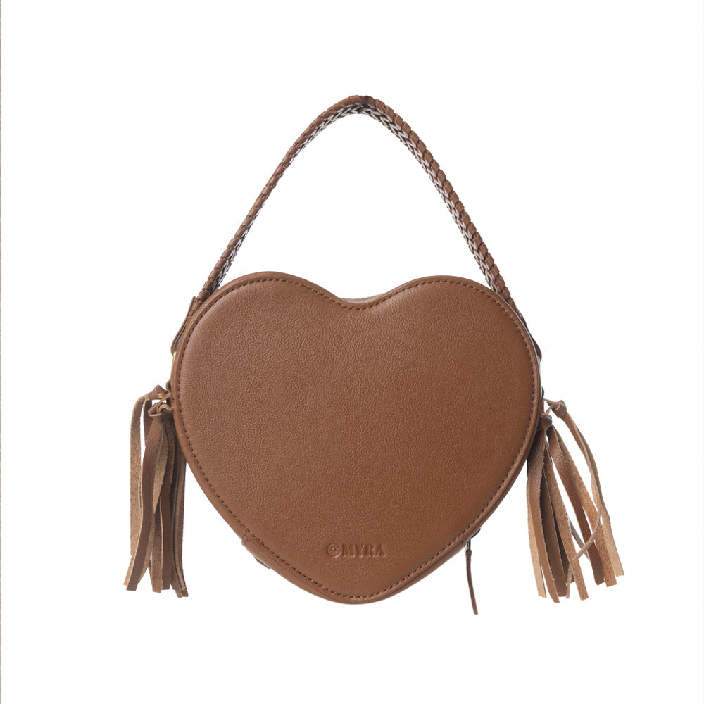 Myra Rodeo Romance Handtooled Leather Bag in Saddle Bronze
