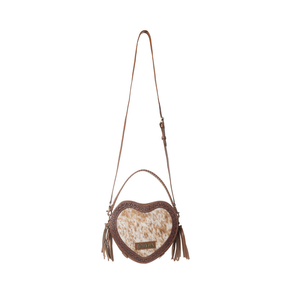 Myra Rodeo Romance Handtooled Leather Bag in Fawn Beige