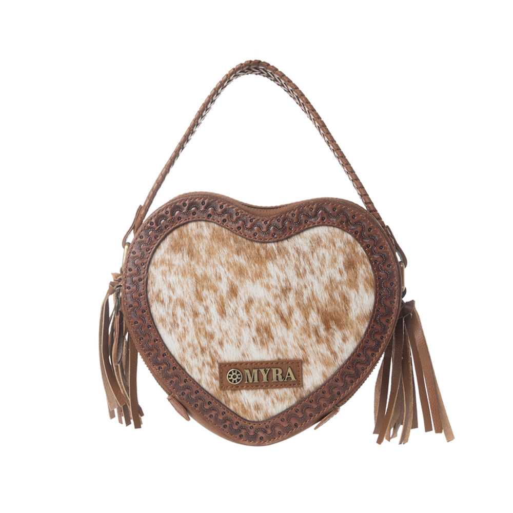 Myra Rodeo Romance Handtooled Leather Bag in Fawn Beige