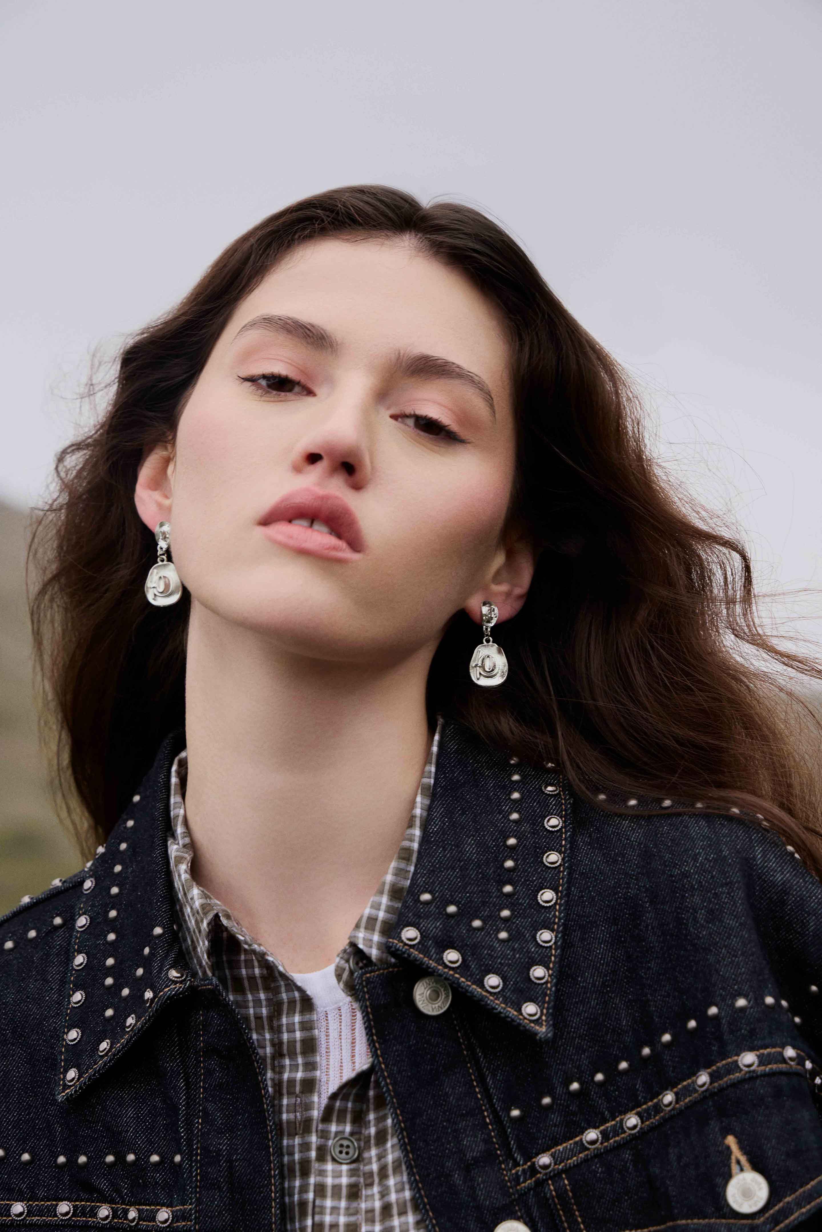 Prairie Moon Earrings in Desert Steel