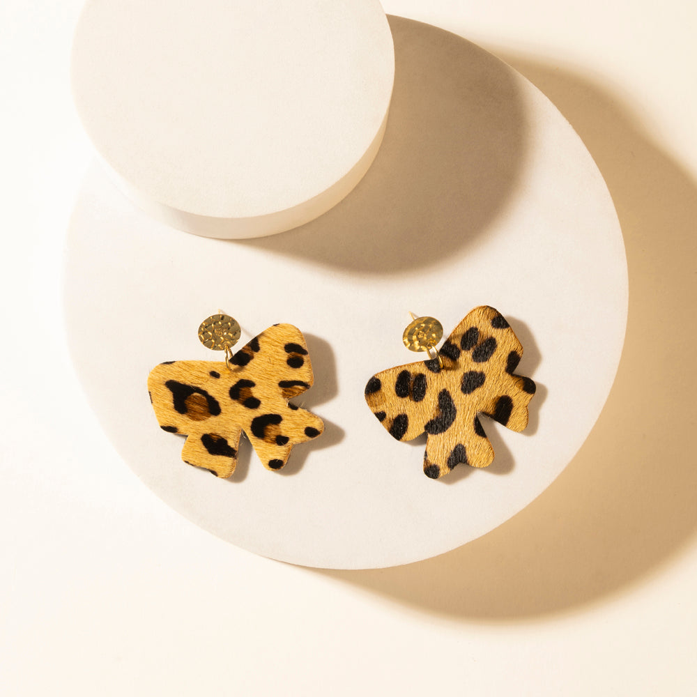 Desert Prowl Hairon Earrings in Savannah Tan