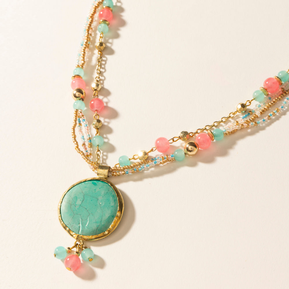 Wild Posy Necklace in Sherbet Sunset