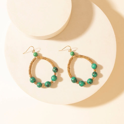 Lonesome Sky Hoop Earrings in Coral Dust