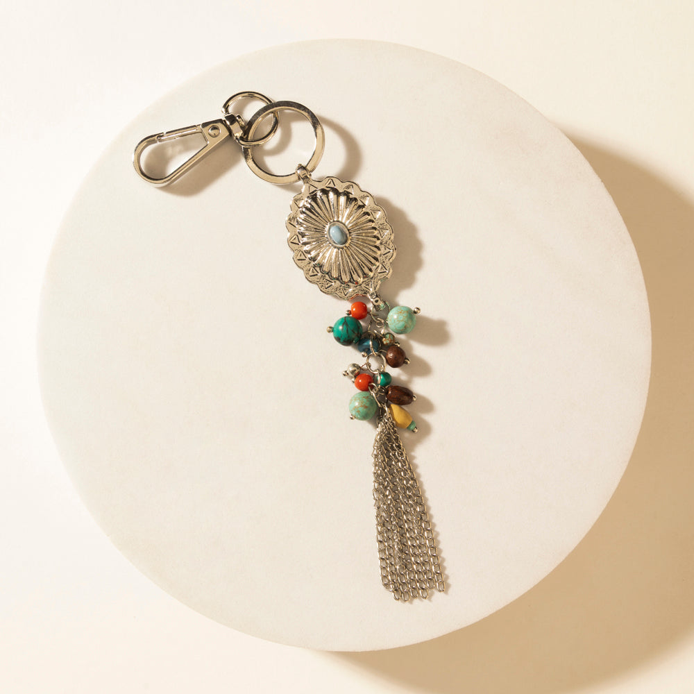 Chili Trail Concho Keychain in Fiesta Mix