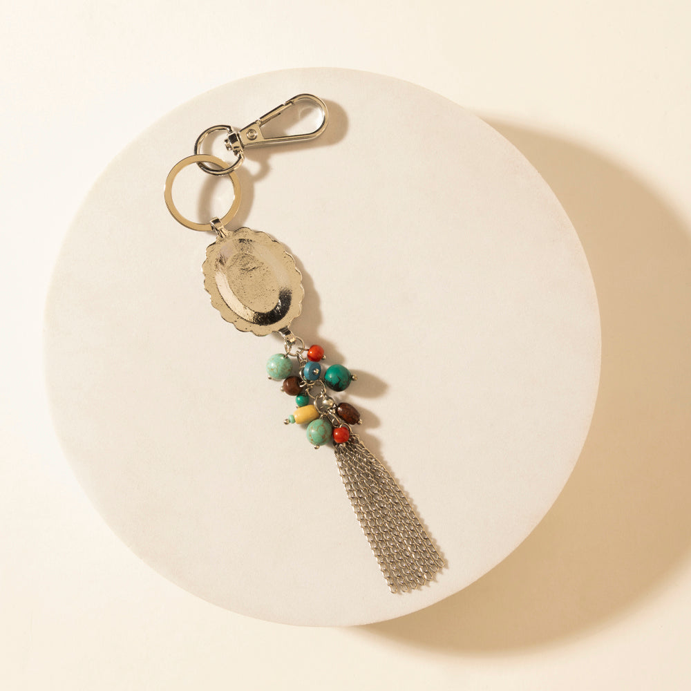 Chili Trail Concho Keychain in Fiesta Mix