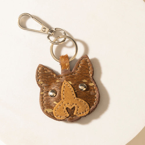 Barn Whisker Hairon Keychain in Honey Tan
