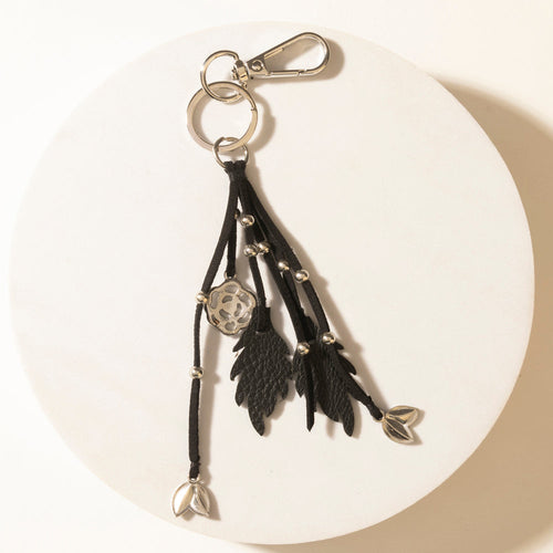 Blackthorn Tassel Keychain in Velvet Black