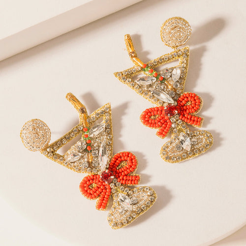 Enchanted Eve Charm Earrings in Crimson Glow