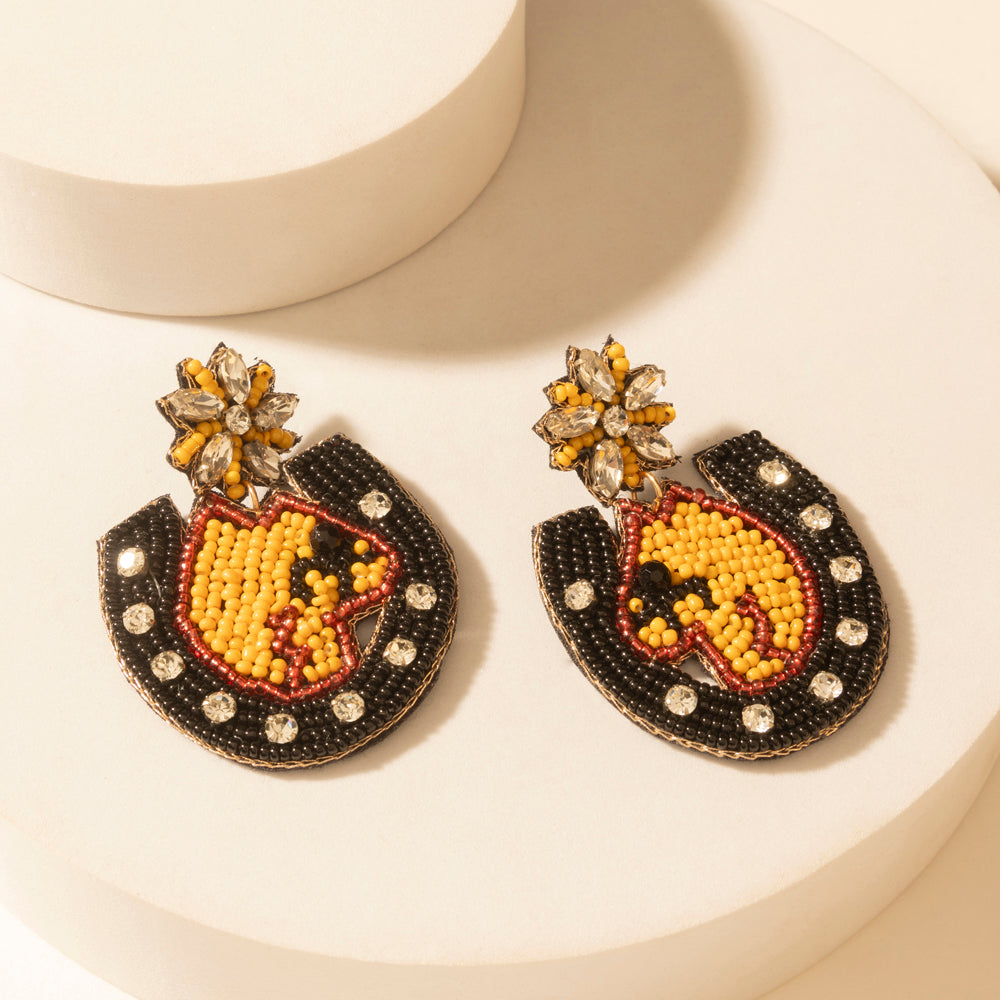 Mascot Charm Earrings in Ember Spark