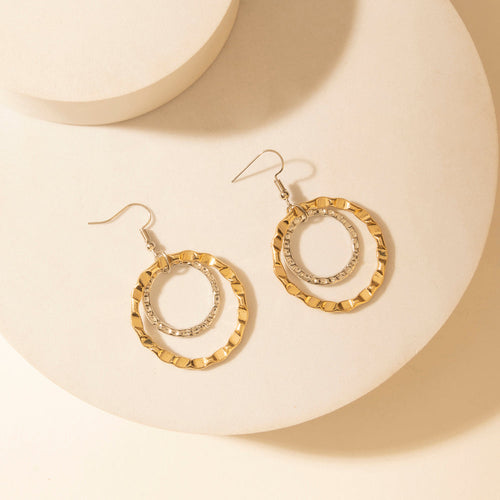 High Plains Halo Earrings in Saddle Blue