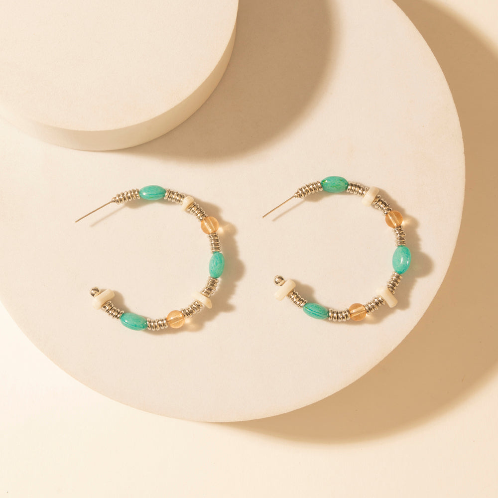 Campfire Creek Beaded Earrings in Glass Ember