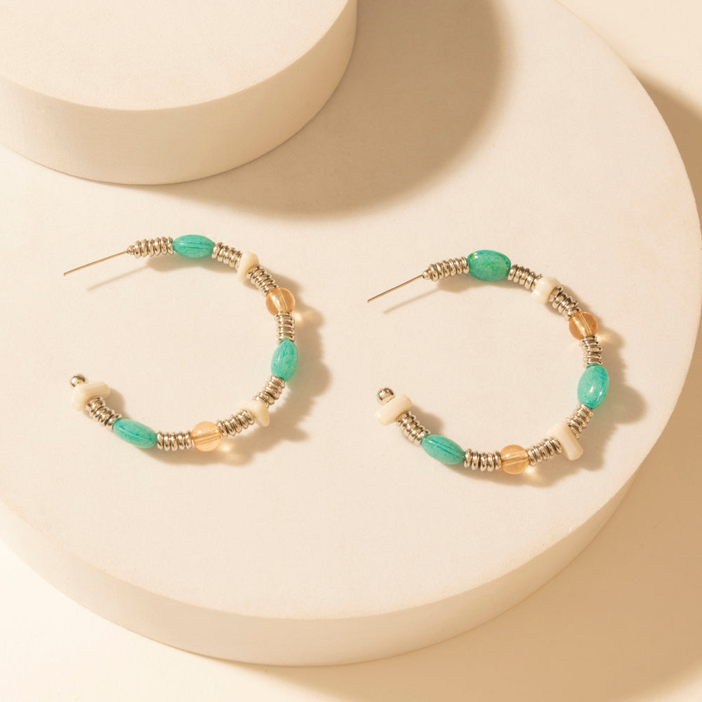 Campfire Creek Beaded Earrings in Glass Ember