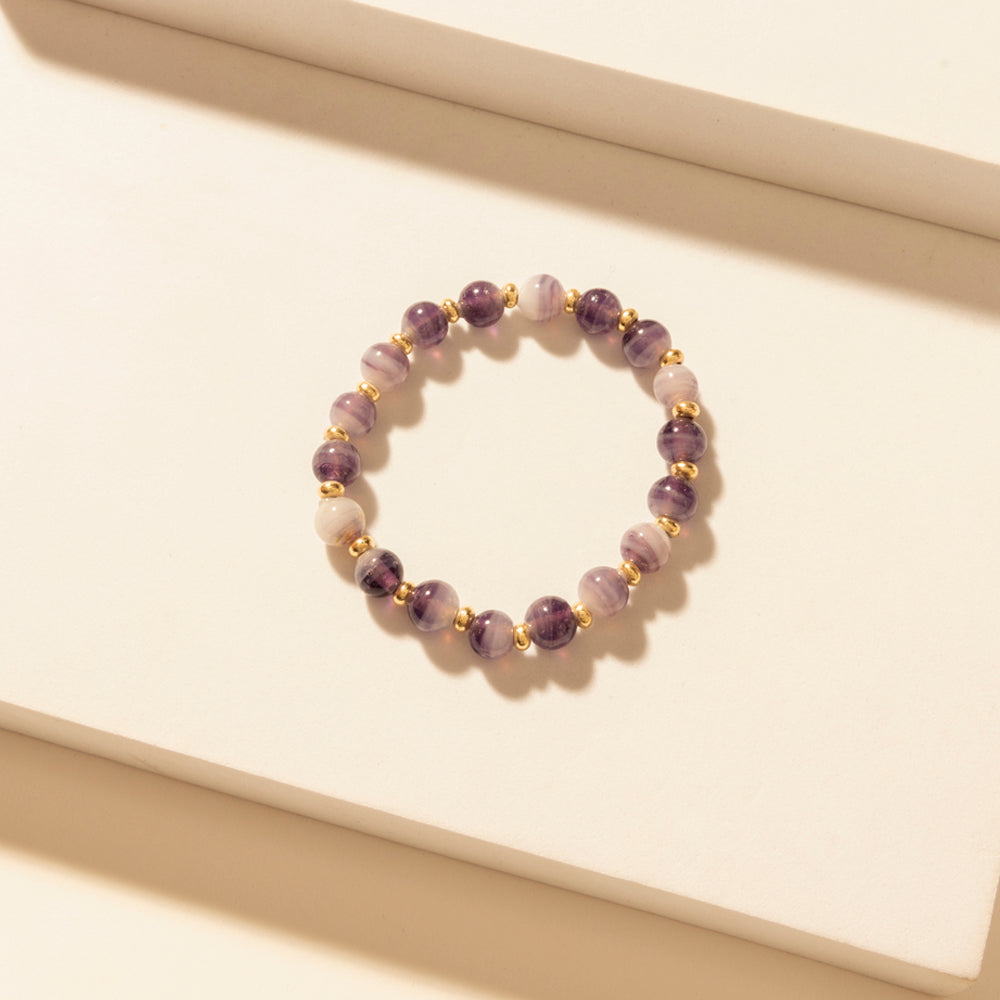 Amethyst Trail Stack Bracelet in Desert Orchid