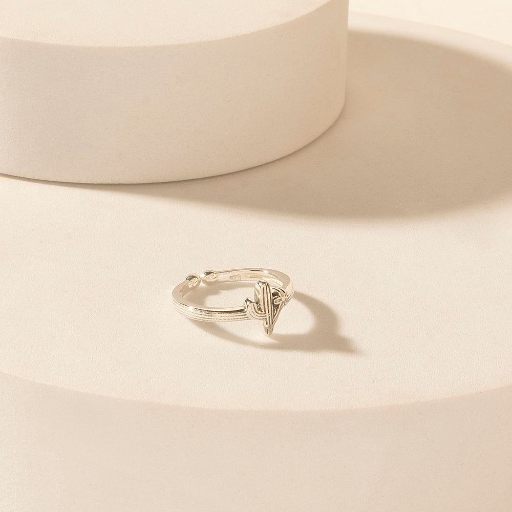 Cactus Dawn Sterling Silver Ring in Nickel Glow