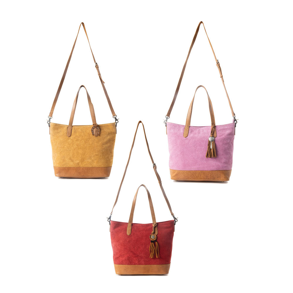 Amber Dune Leather Bag in Red
