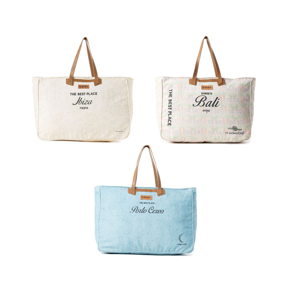 Bali Breeze Weekender Bag in Saddle Off-White