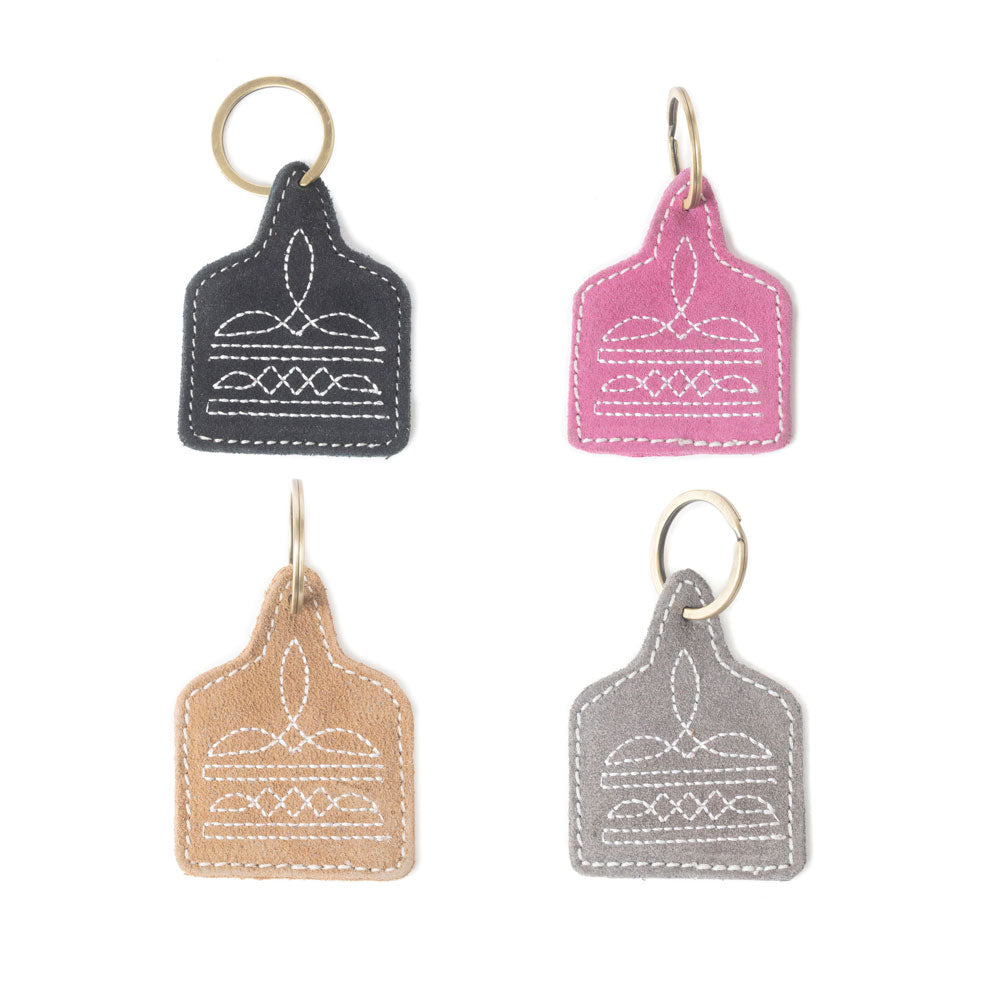 Saddle Mark Embroidered Leather Key Fob Variant Combo